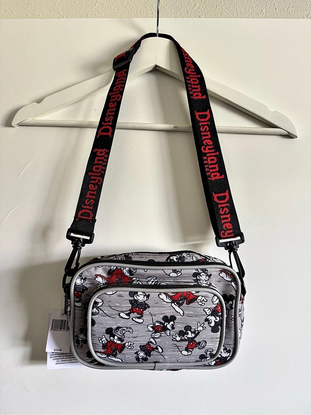 Disney Mickey Mouse Gray & Black Crossbody Bag